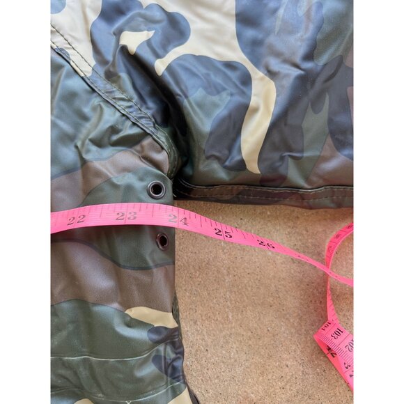 Vintage Duck Bay PVC Camo Hooded Jacket Waterproof Size M Outdoor Hunting Coat - Picture 4 of 5